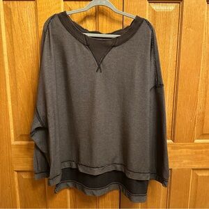 Free People Rugby Match Pullover Sweatshirt